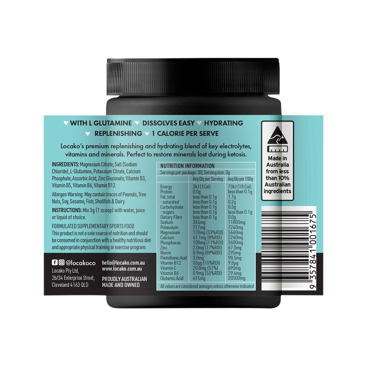Locako Keto Electrolyte Hydrate & Replenish 90g