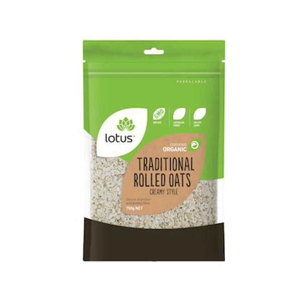 Lotus Organic Traditional Rolled Oats Creamy Style