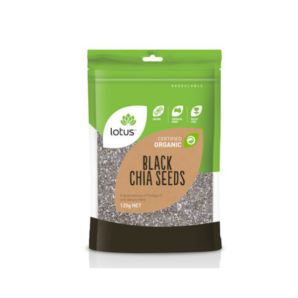 Lotus Organic Black Chia Seeds 125g