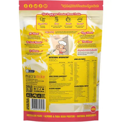 Macro Mike Vanilla Buttercream Premium Almond Protein 400g