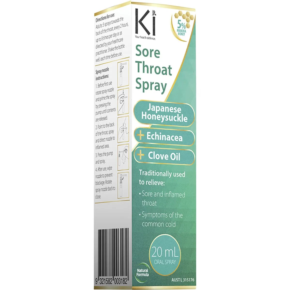Martin & Pleasance Ki Spray 20ml box side panel
