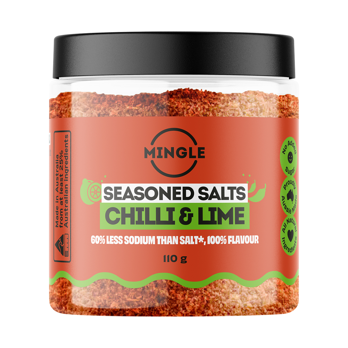 Mingle Chilli & Lime Seasoned Salts 110g front pack