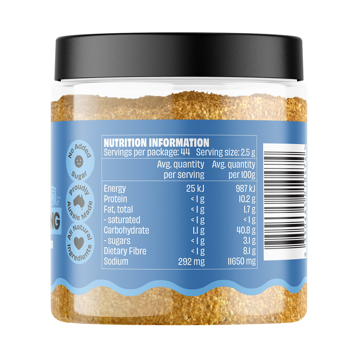 Mingle Umami Everything Seasoned Salts side label with product information