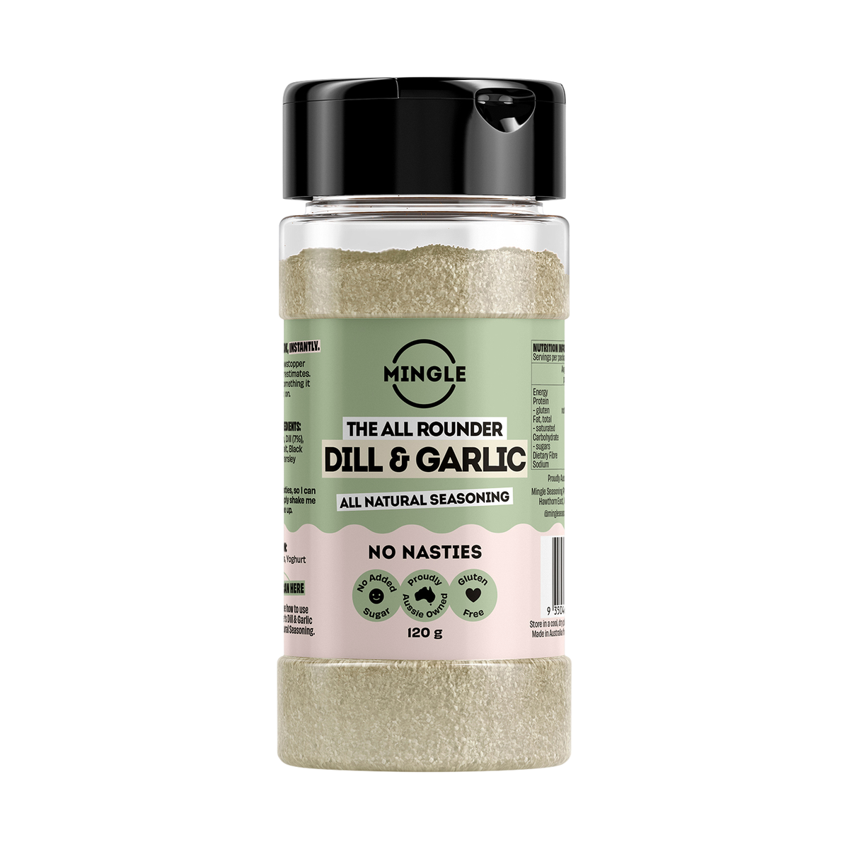 Mingle Dill & Garlic All Natural Seasoning 120g front pack