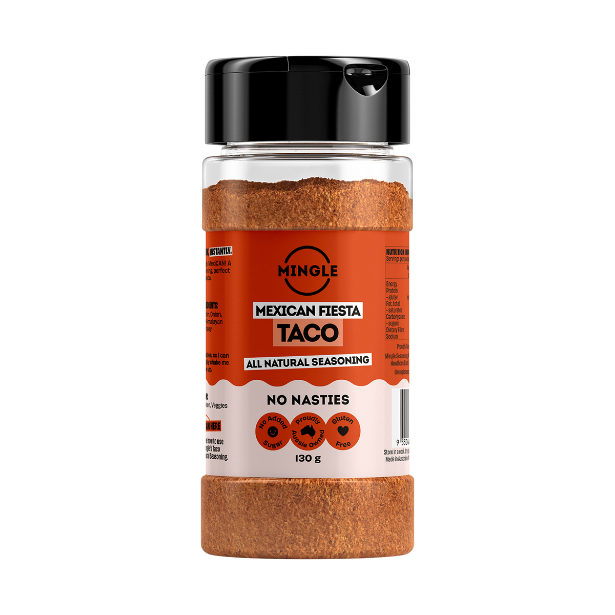 Mingle Mexican Fiesta Taco All Natural Seasoning 130g front pack