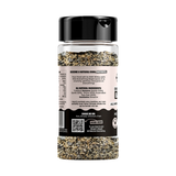 Mingle Everything Bagel All Natural Seasoning ingredients, directions and barcode label