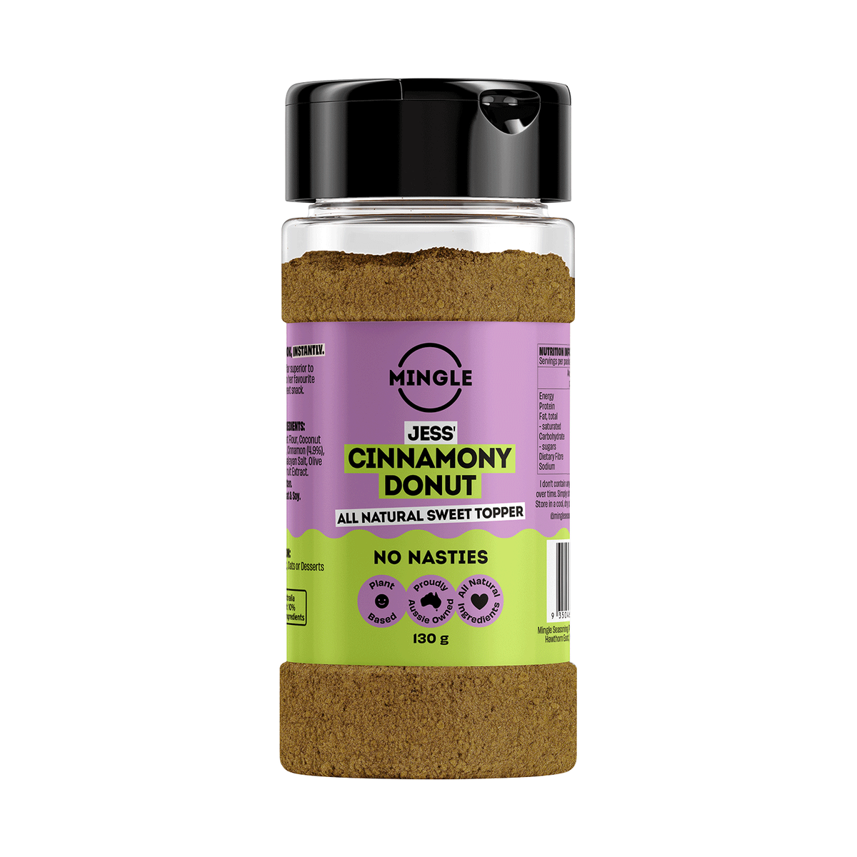 Mingle Jess' Cinnamony Donut All Natural Sweet Topper 130g front pack