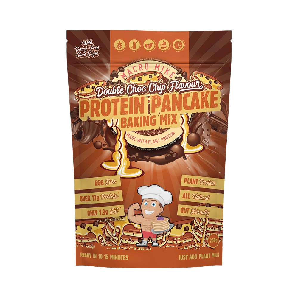 Macro Mike Almond Protein Double Choc Chip Pancake Baking Mix 250g product image 1
