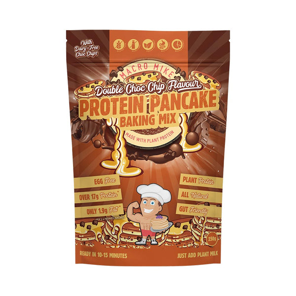 Macro Mike Almond Protein Double Choc Chip Pancake Baking Mix 250g