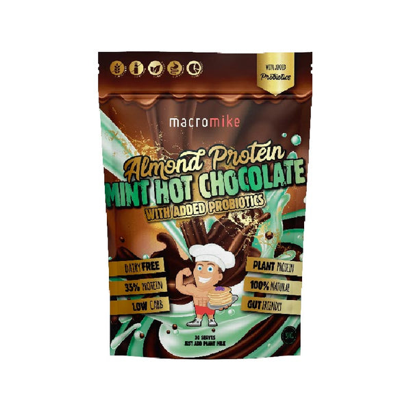 Macro Mike Almond Protein Probiotic Mint Hot Chocolate 300g