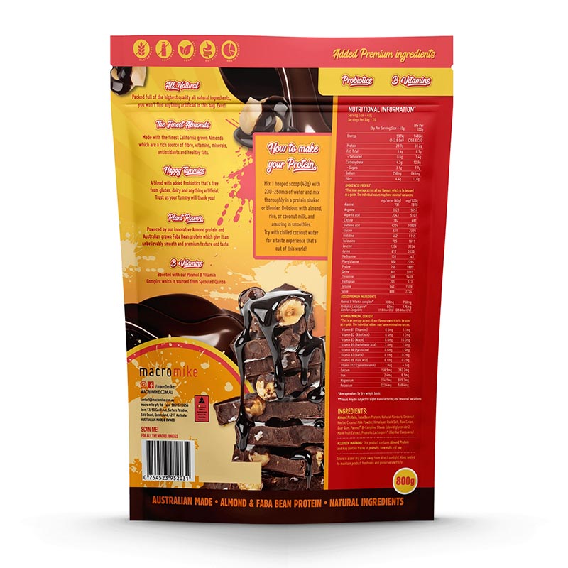 Macro Mike Chocolate Hazelnut Premium Almond Protein 800g