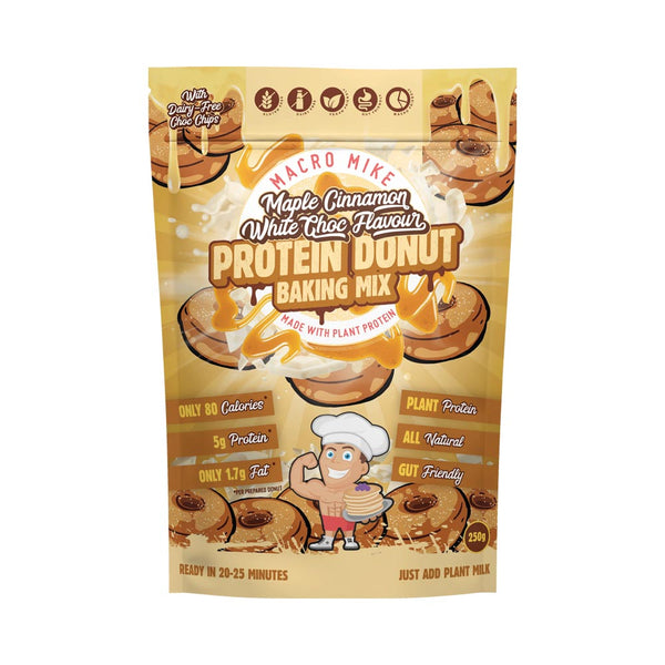 Macro Mike Maple Cinnamon White Choc Donut Baking Mix 250g