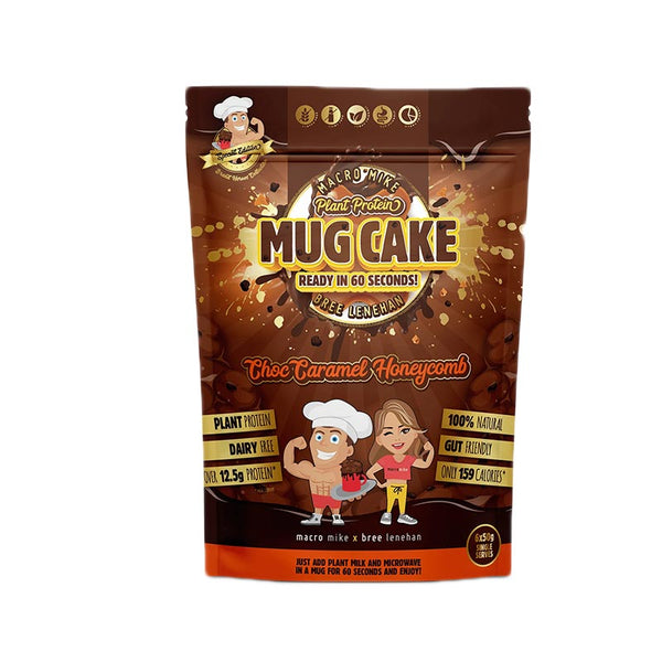 Macro Mike Mug Cake Choc Caramel Honeycomb 6 x 50g Pack