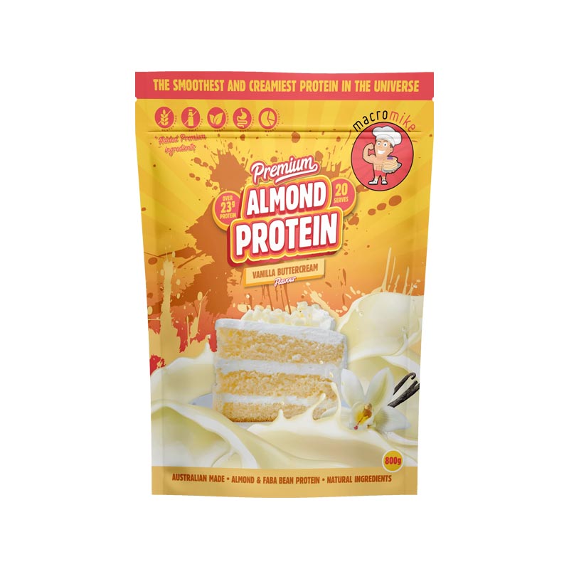 Macro Mike Vanilla Buttercream Premium Almond Protein 800g product image