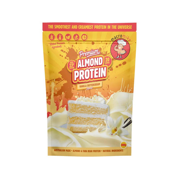 Macro Mike Vanilla Buttercream Premium Almond Protein 800g