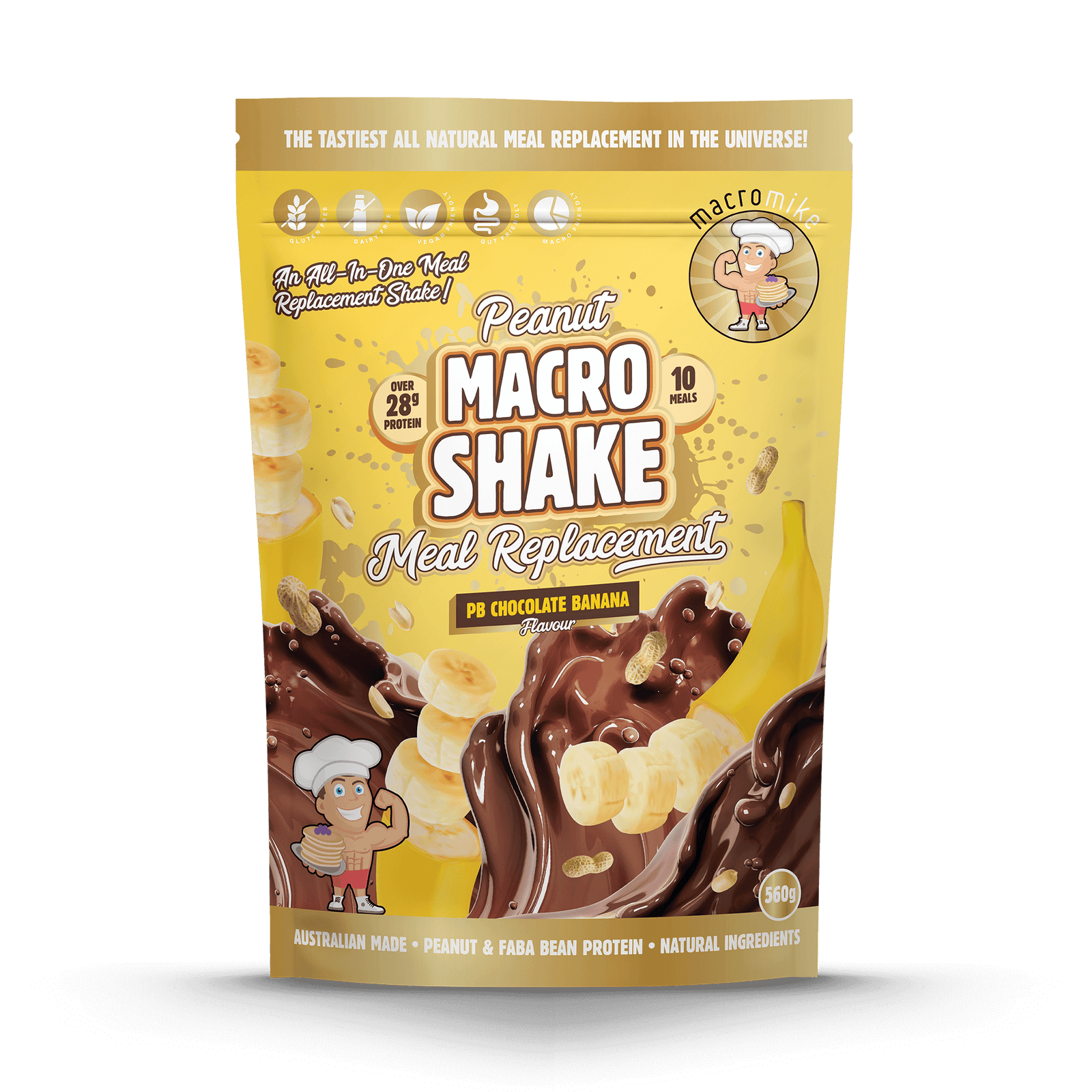 Macro Mike PB Macro Shake Meal Replacement 560g PB Chocolate Banana product image