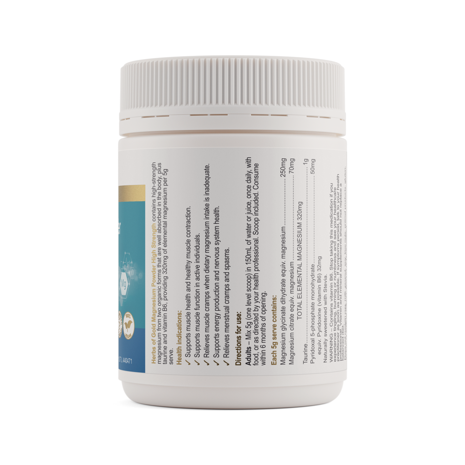 Herbs of Gold Magnesium Powder High Strength packshot