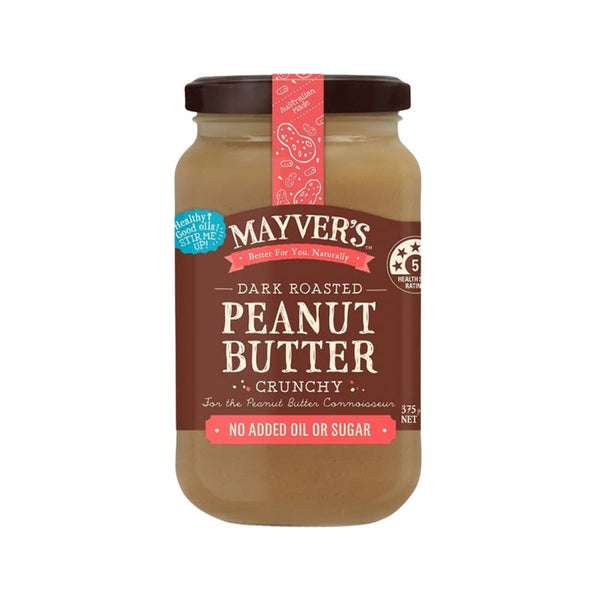 Mayvers Dark Roasted Peanut Butter Crunchy 375g