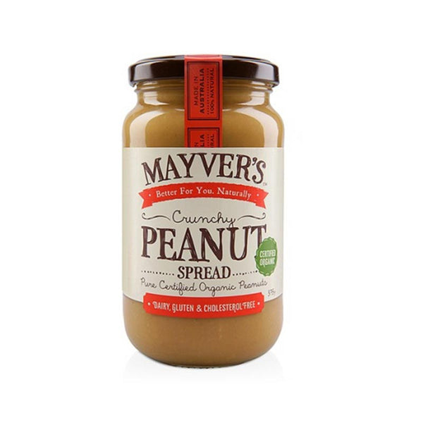 Mayvers Organic Crunchy Peanut Butter 375g