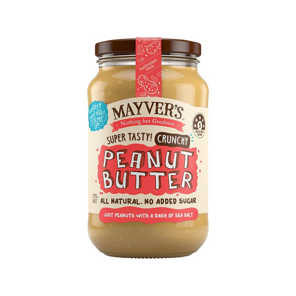 Mayvers Super Natural Crunchy Peanut Butter G/F 375g