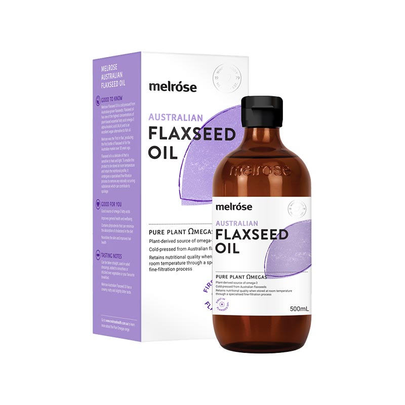 Melrose Australian Flaxseed Oil 500ml front pack