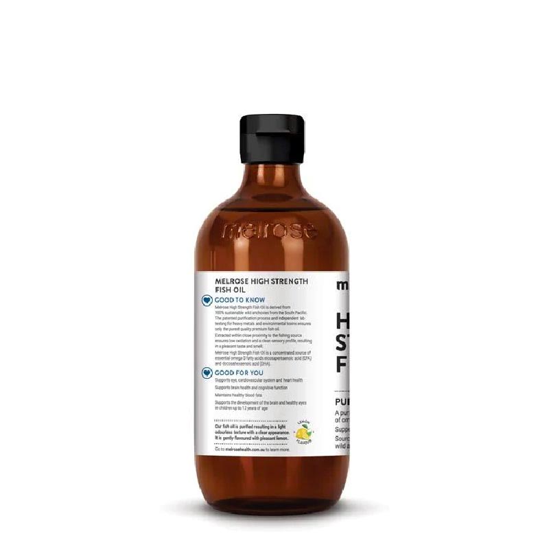 Melrose Ultra Premium High Strength Fish Oil 200ml back label