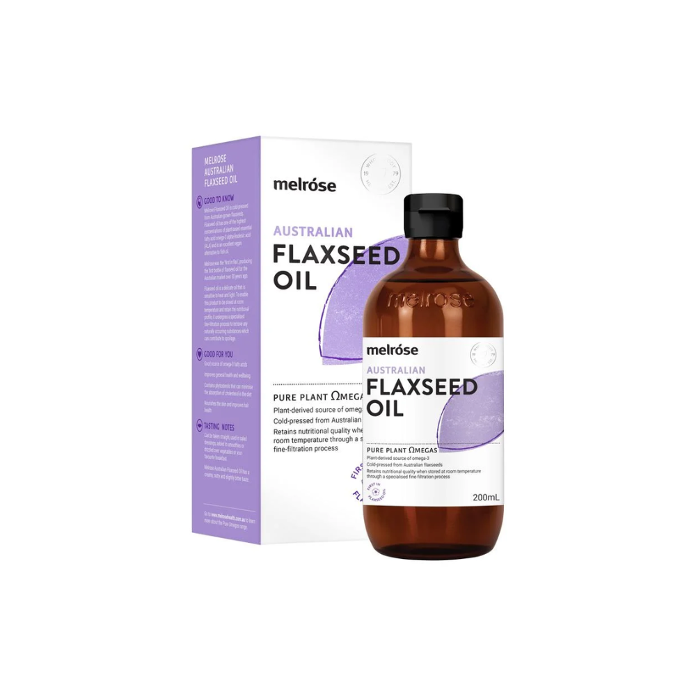Melrose Australian Flaxseed Oil 200ml front pack