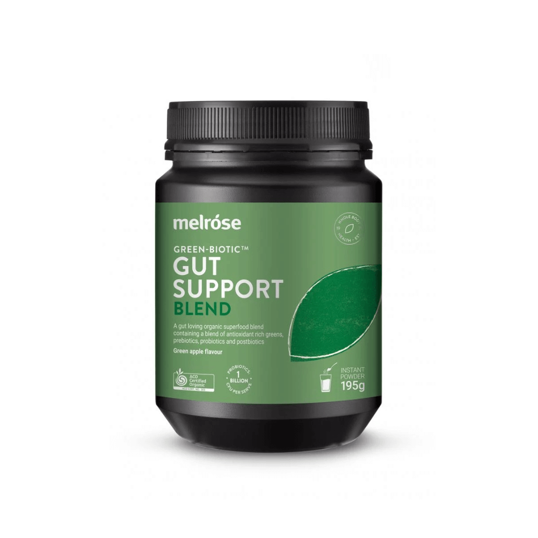 Melrose Green-Biotic Gut Support Blend Powder 195g front pack