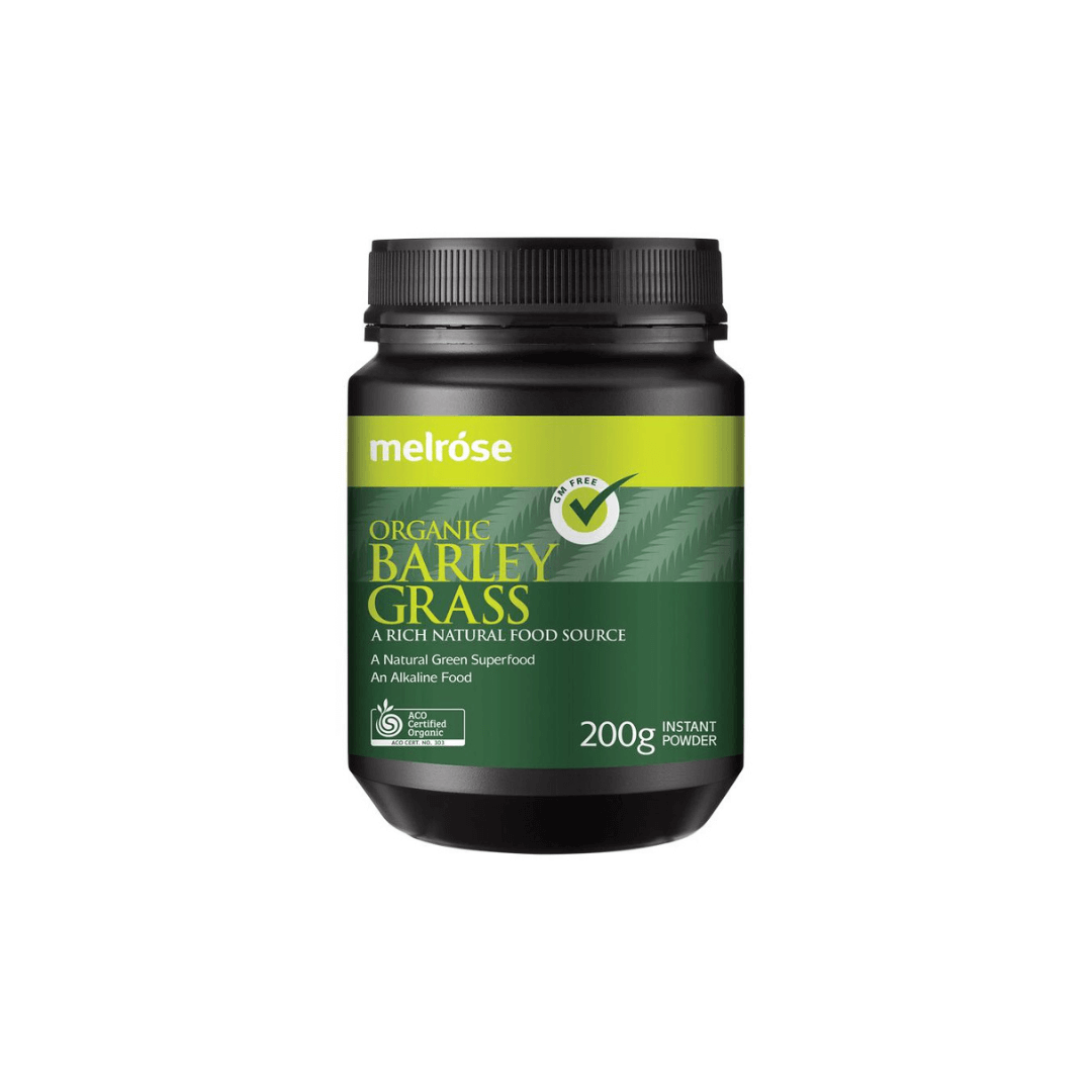 Melrose Organic Barley Grass Powder 200g front pack