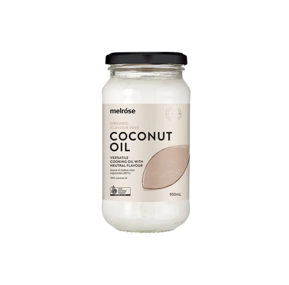 Melrose Organic Coconut Oil Flavour Free 950ml front pack