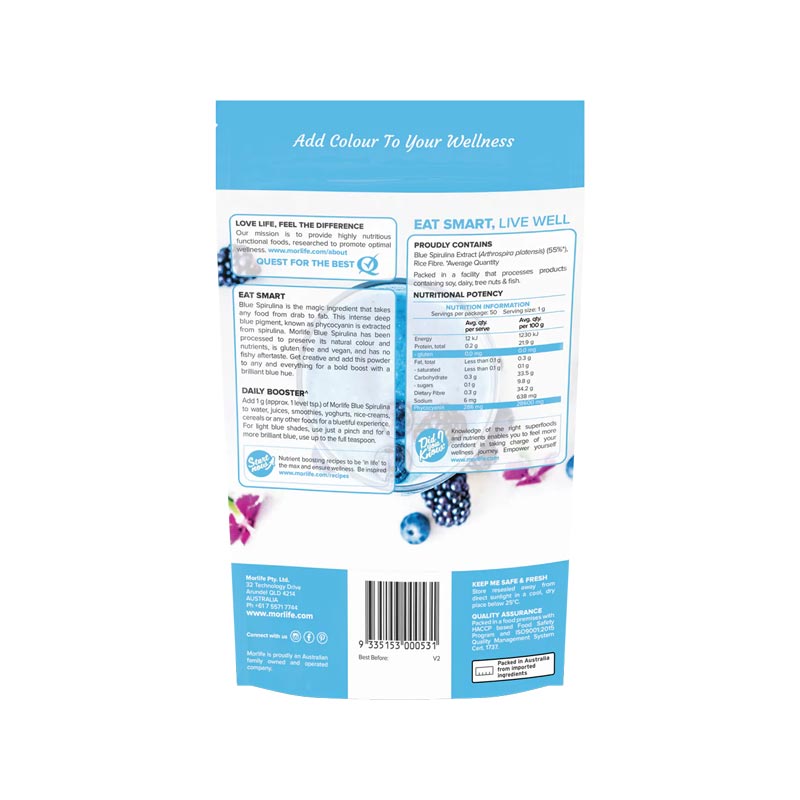 Morlife Blue Spirulina Powder 50g additional product image 2