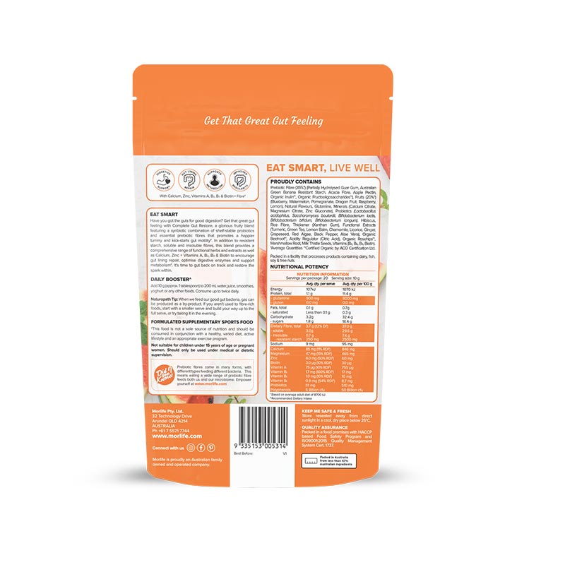 Morlife Complete Gut Restore Berry Melon additional product image 2