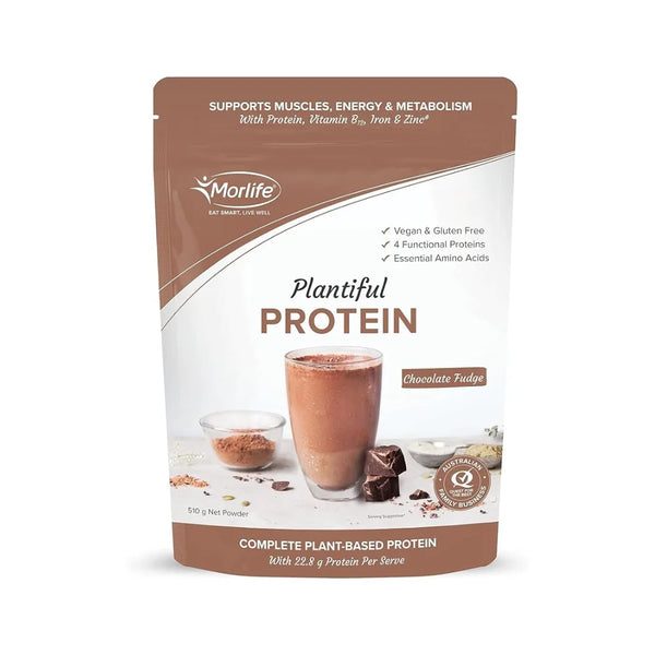 Morlife Plantiful Protein Chocolate Fudge 510g