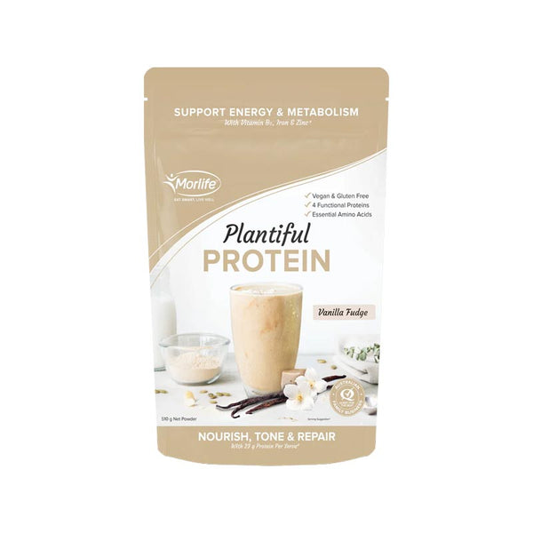 Morlife Plantiful Protein Vanilla Fudge 510g