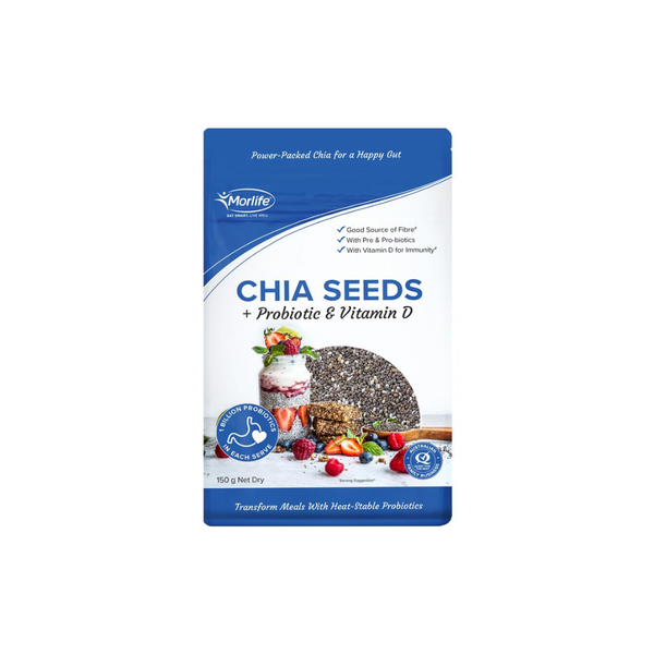 Morlife Chia Seeds + Probiotic & Vitamin D 150g