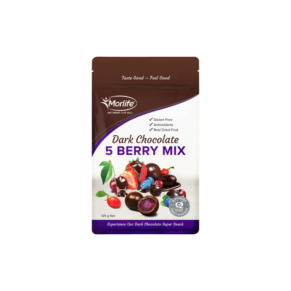 Morlife Dark Chocolate 5 Berry Mix 125g