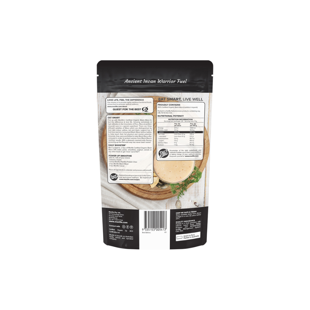 Morlife Organic Black Maca Powder 100g additional product image 2