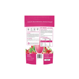 Back packaging of Morlife Protein Water Berrylicious 400g showing nutrition info and ingredients.