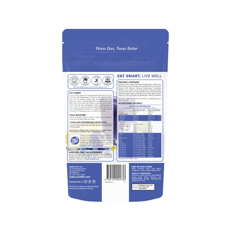 Morlife Adaptogenic De-Stress additional product image 2