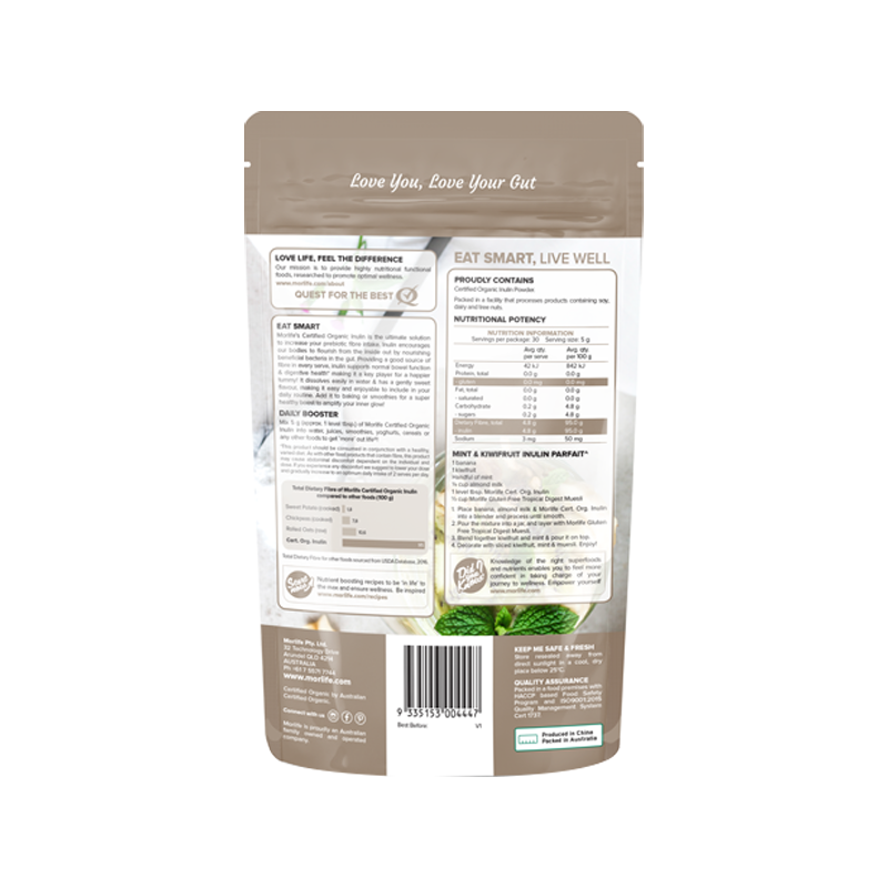 Morlife Inulin Powder Certified Organic additional product image 2