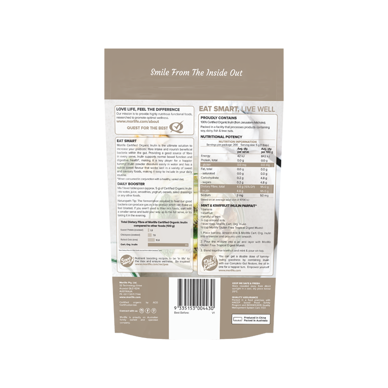 Morlife Inulin Powder Certified Organic additional product image 3