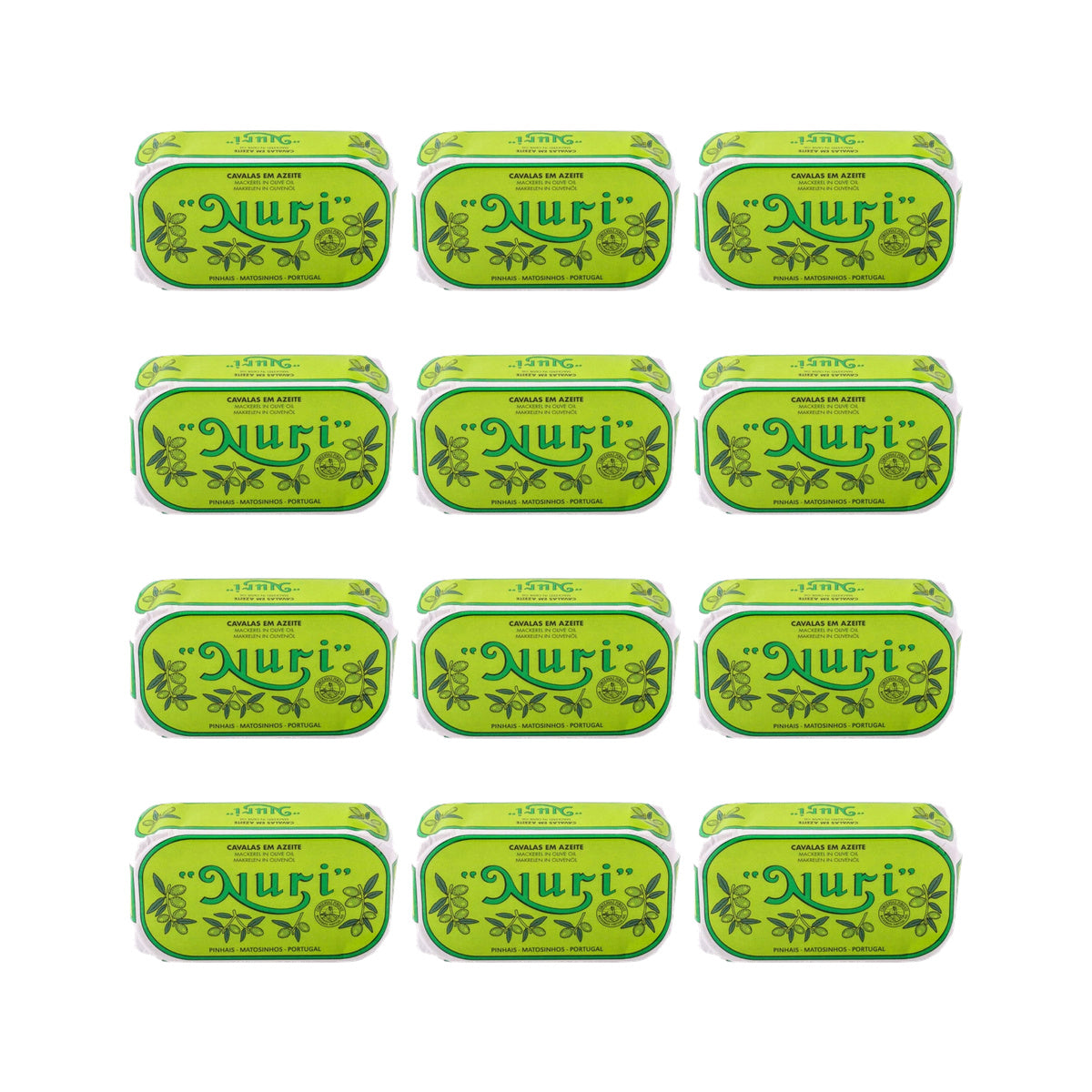 Nuri Mackerel in Olive Oil 125g — 12 matching tins