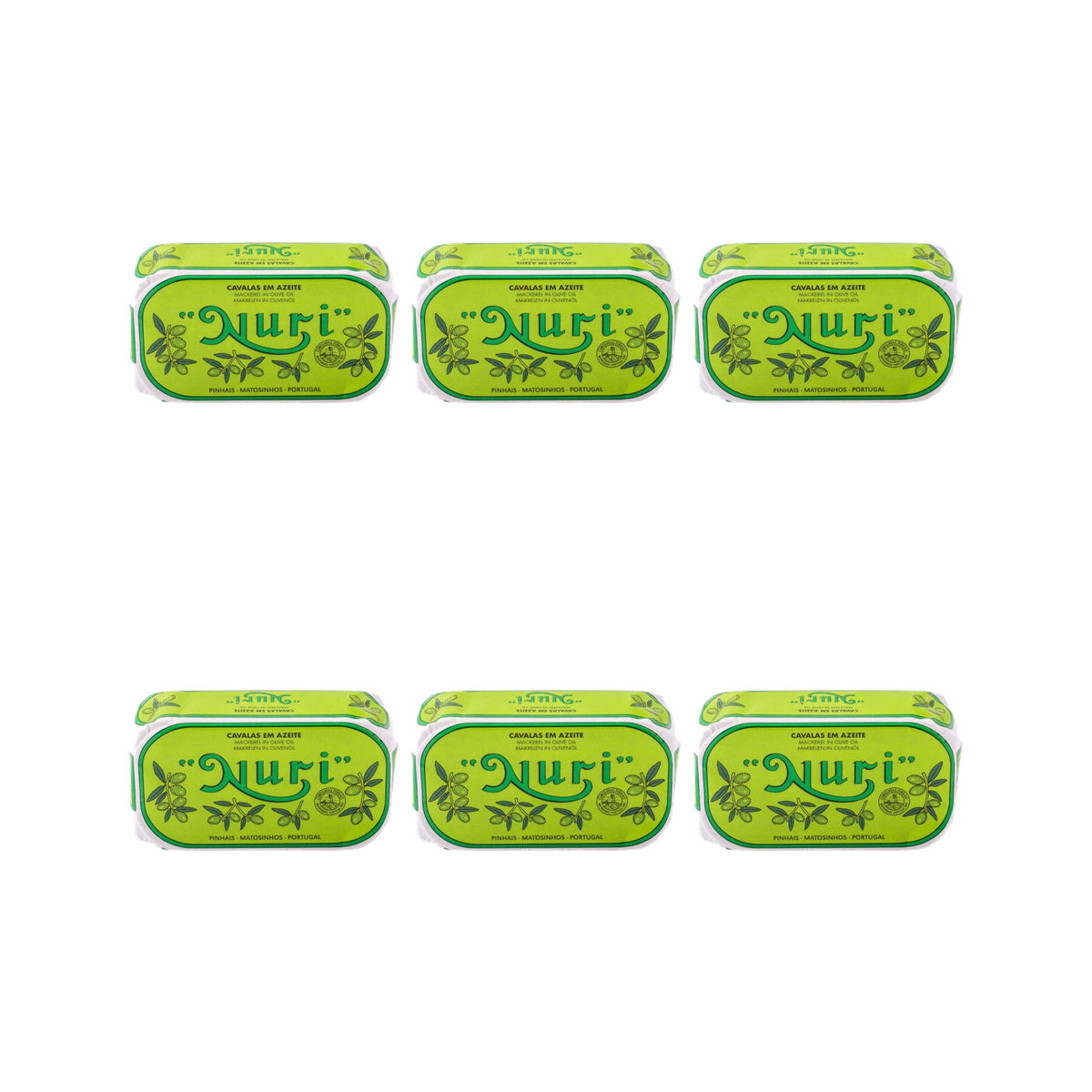Nuri Mackerel in Olive Oil 125g — 6 matching tins