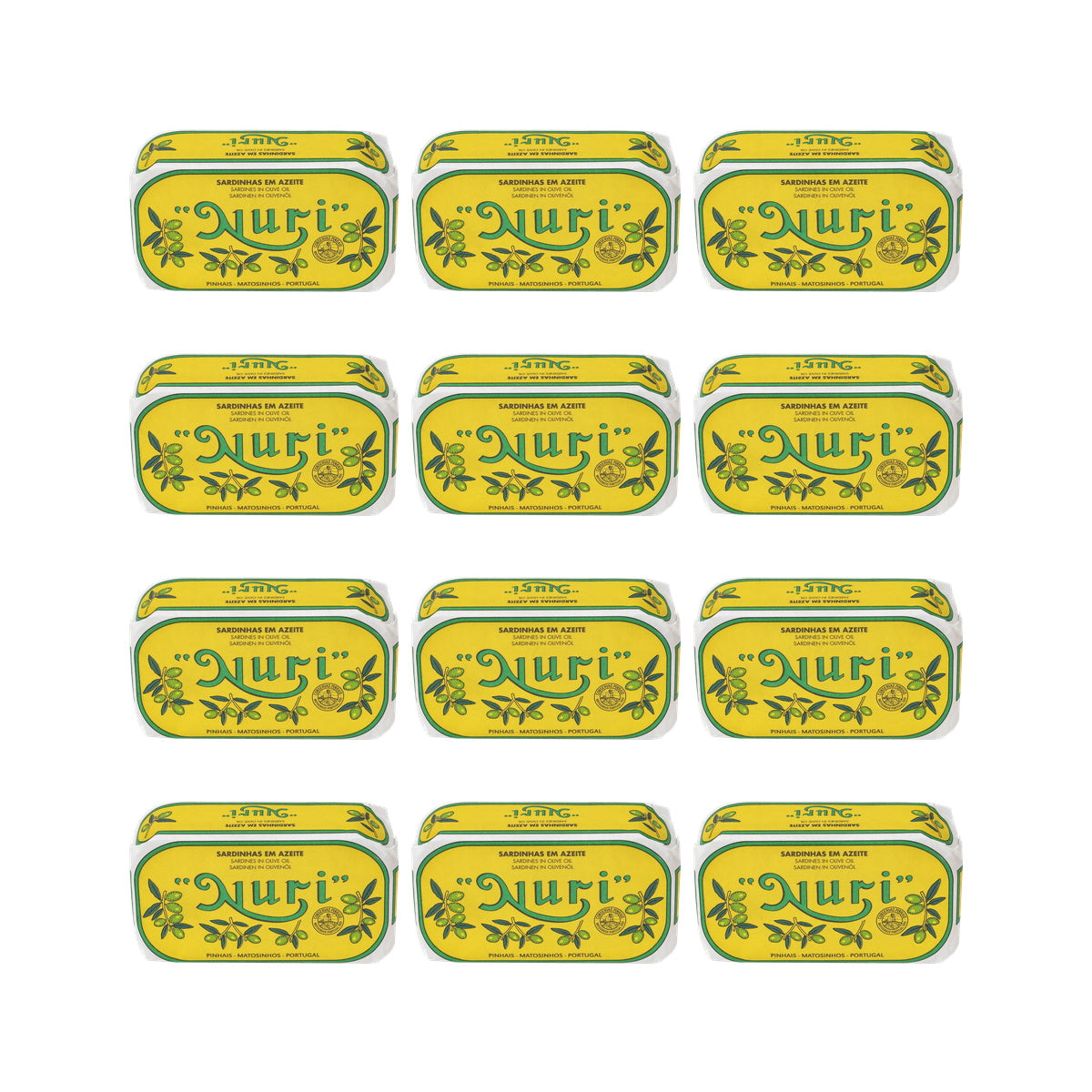Nuri Sardines in Olive Oil 125g — 12 matching tins