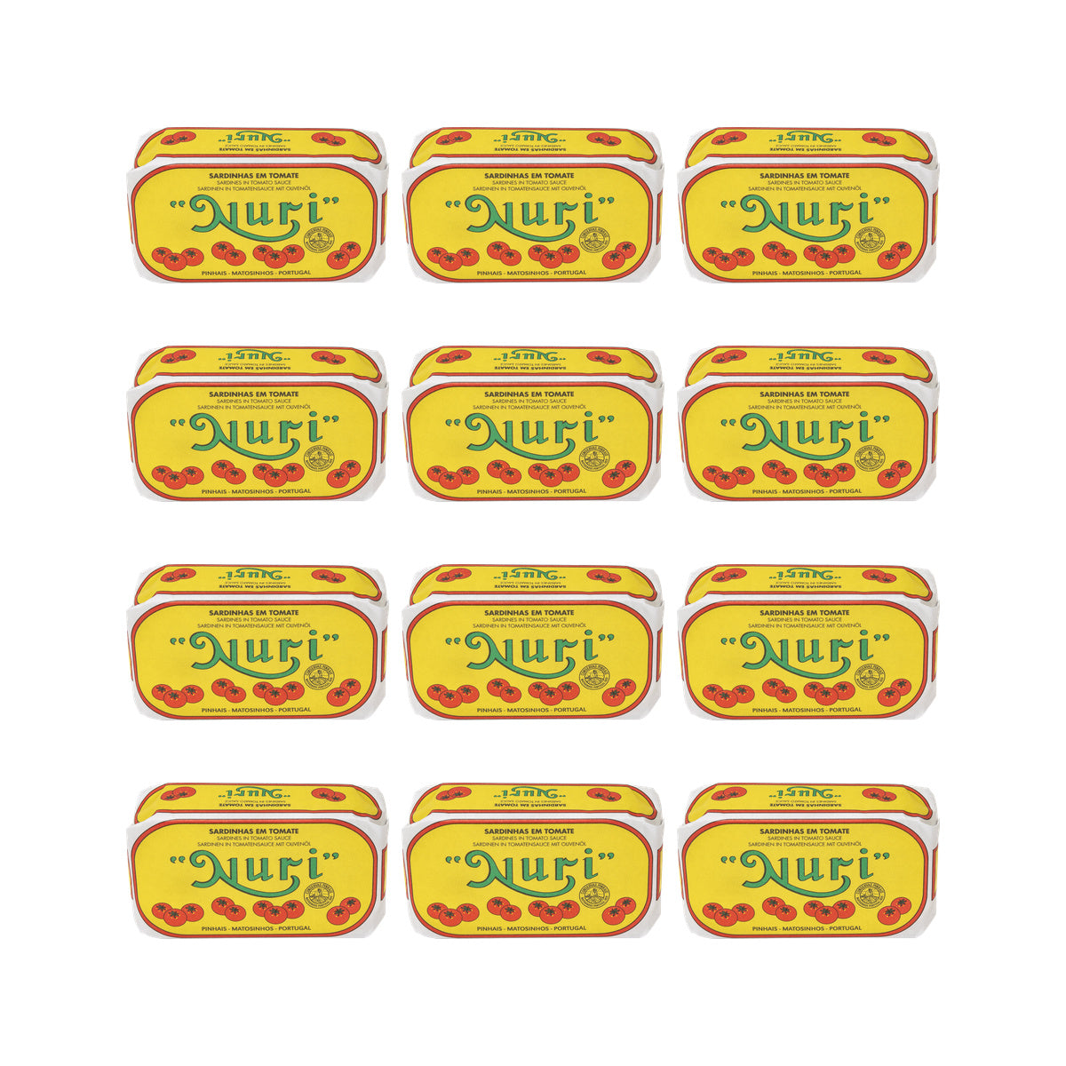 Nuri Sardines in Tomato Sauce 125g — 12 matching tins