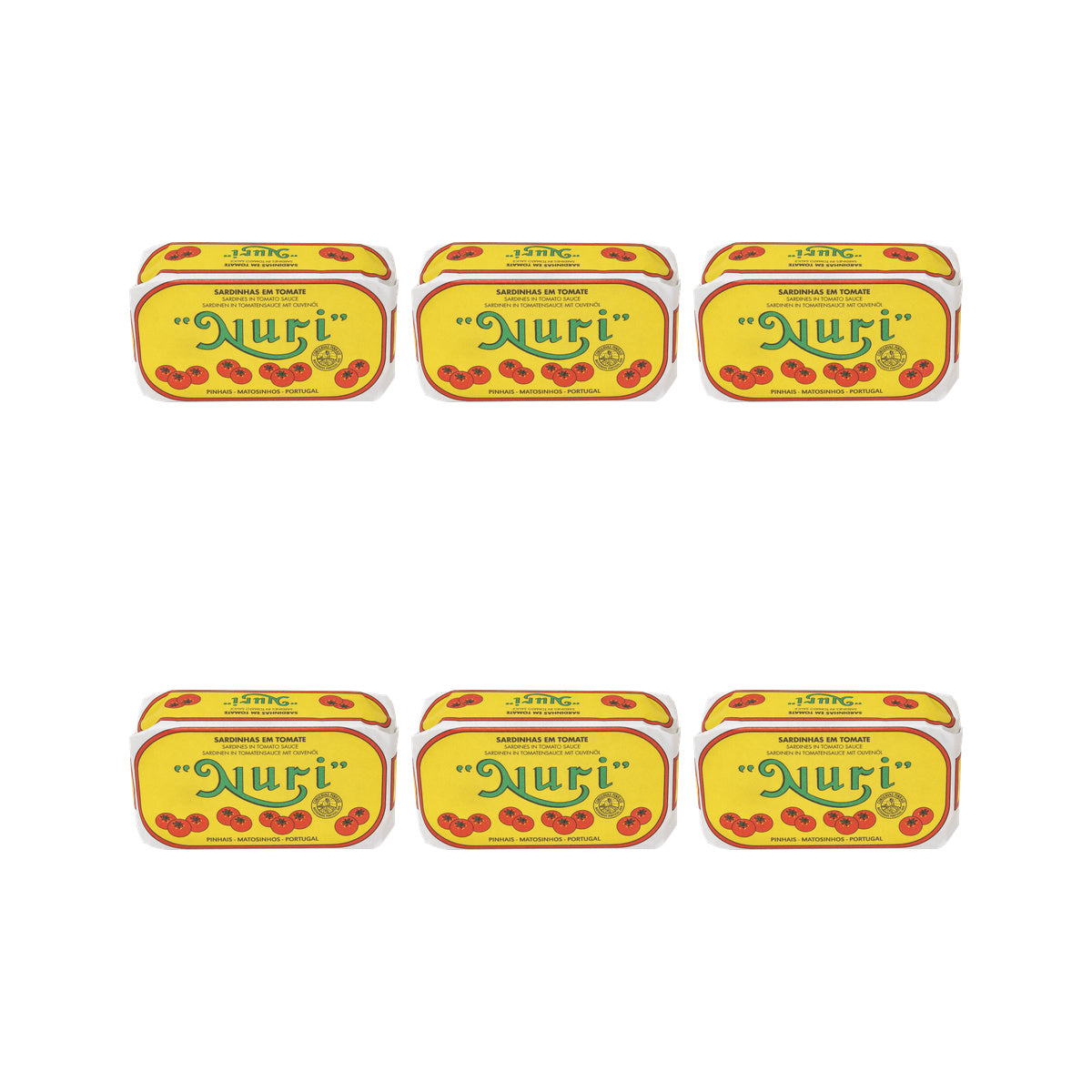 Nuri Sardines in Tomato Sauce 125g — 6 matching tins