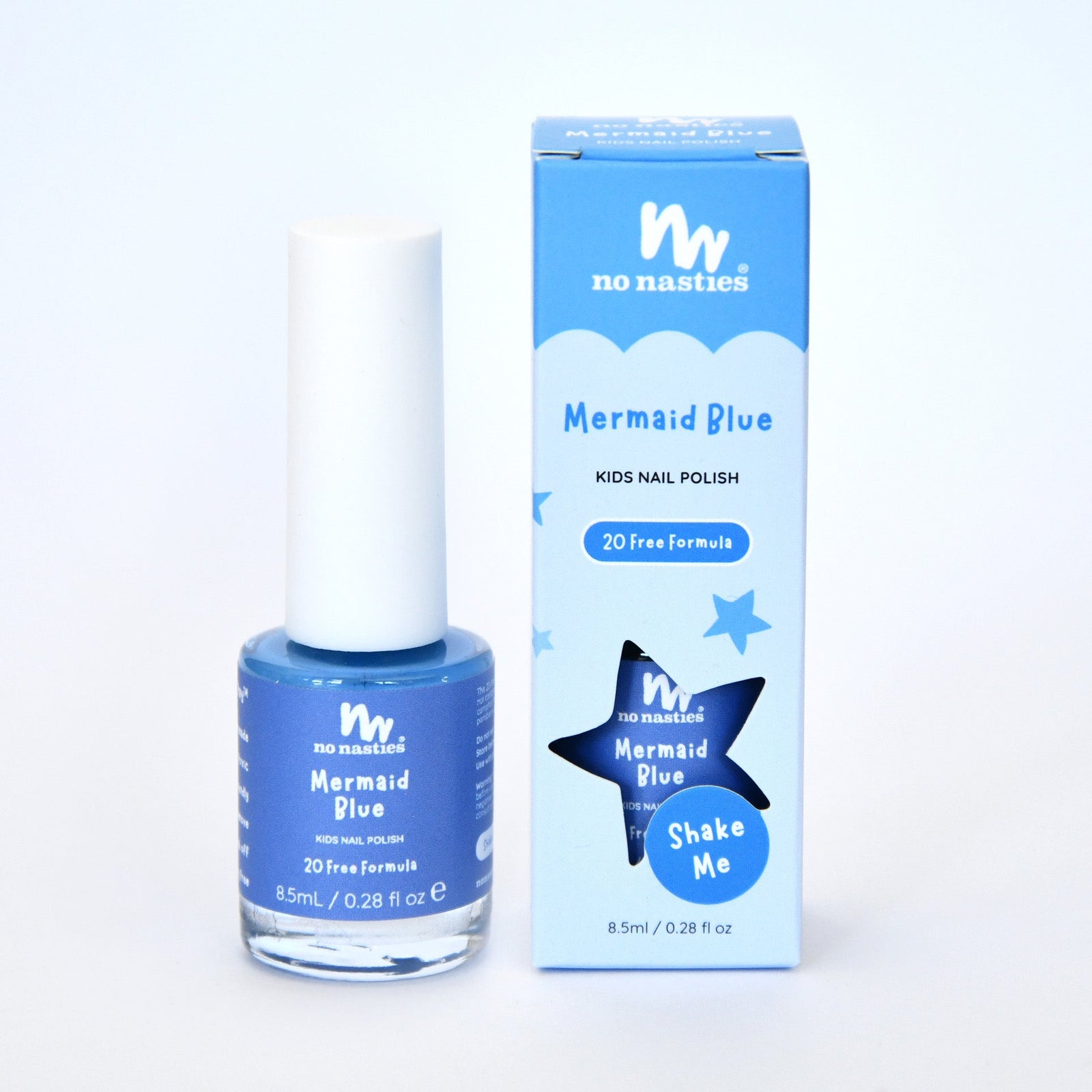 No Nasties Kids Water-Based Nail Polish Mermaid Blue 8.5ml lifestyle image 3