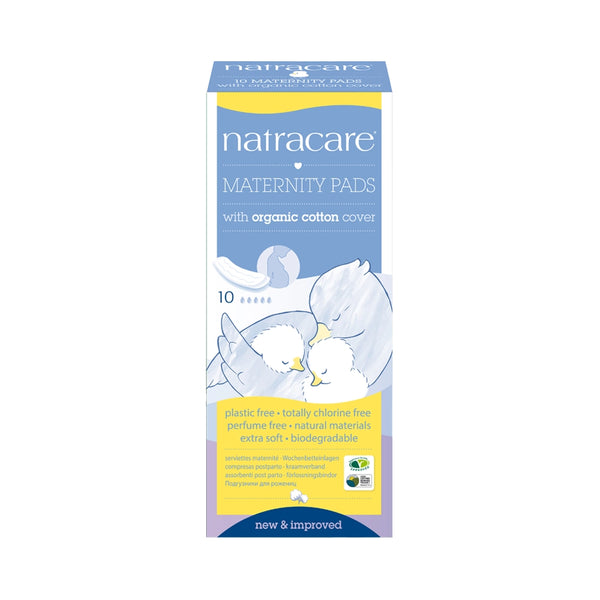 Natracare Maternity Pads with Organic Cotton Cover 10 Pack