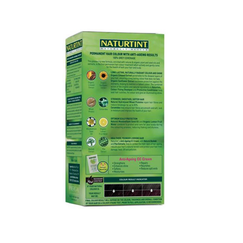 NaturTint 4M Mahogany Chestnut 155ml back label