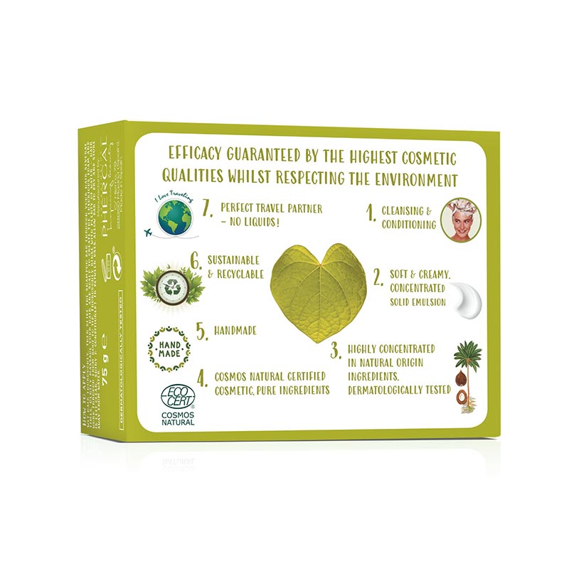 NaturTint Shampoo Conditioner Bar Repairing 2-in-1 75g back label